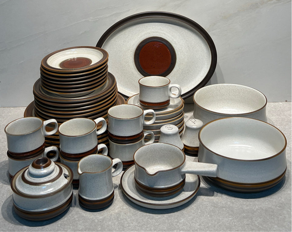 Denby Potters Wheel Rust Red Dinnerware Set