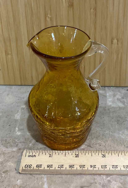 Crackle Glass Pitcher