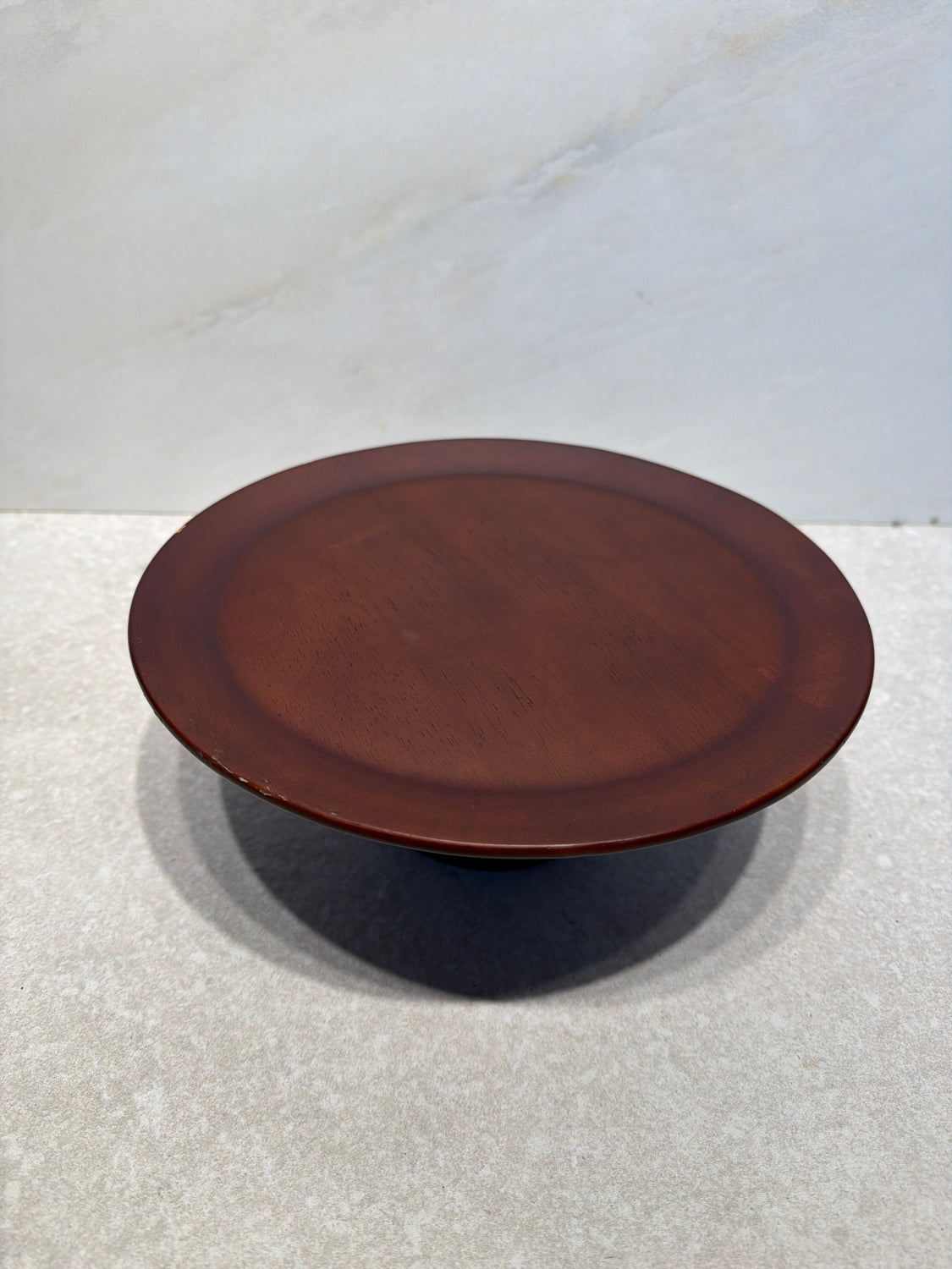 Wood Pedestal Dish
