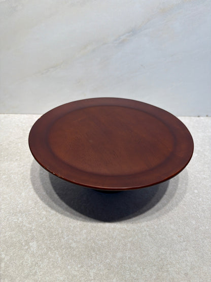 Wood Pedestal Dish