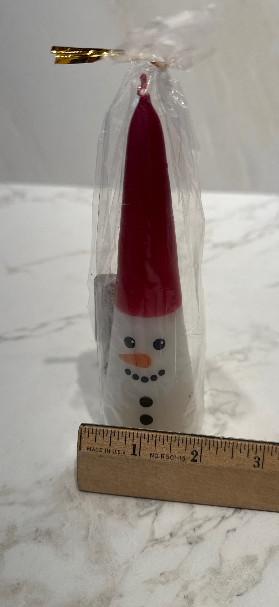 Hand-Dipped Snowman Candle
