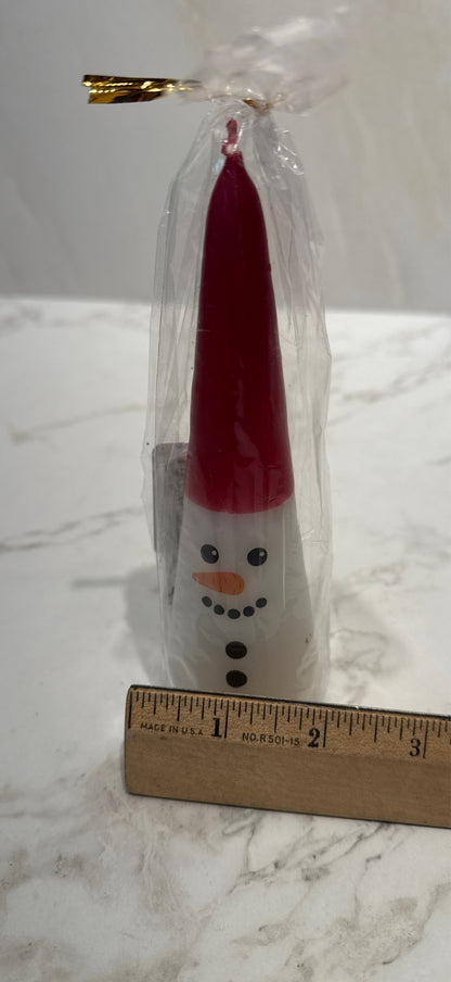 Hand-Dipped Snowman Candle