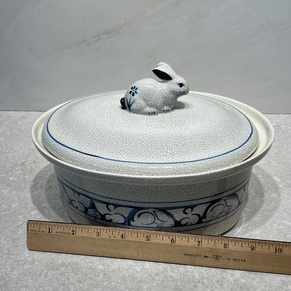 Dedham Pottery Covered Bowl
