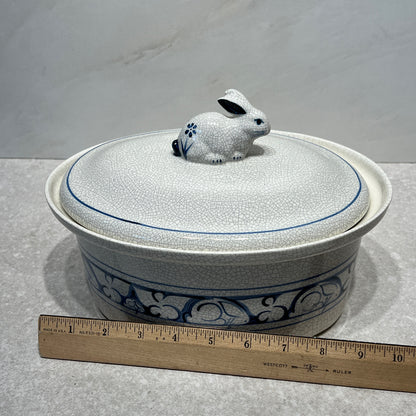 Dedham Pottery Covered Bowl