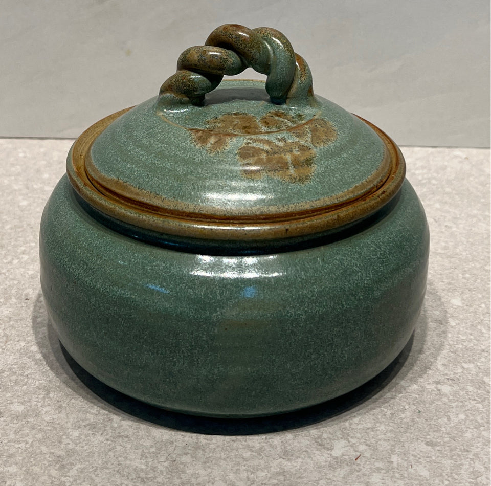 Covered Pottery Jar