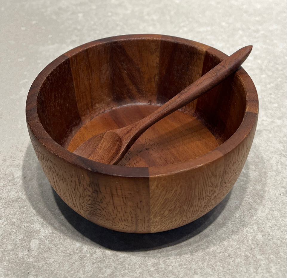Wooden Bowl with Spoon
