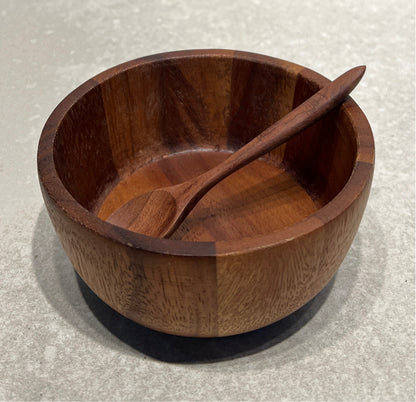 Wooden Bowl with Spoon