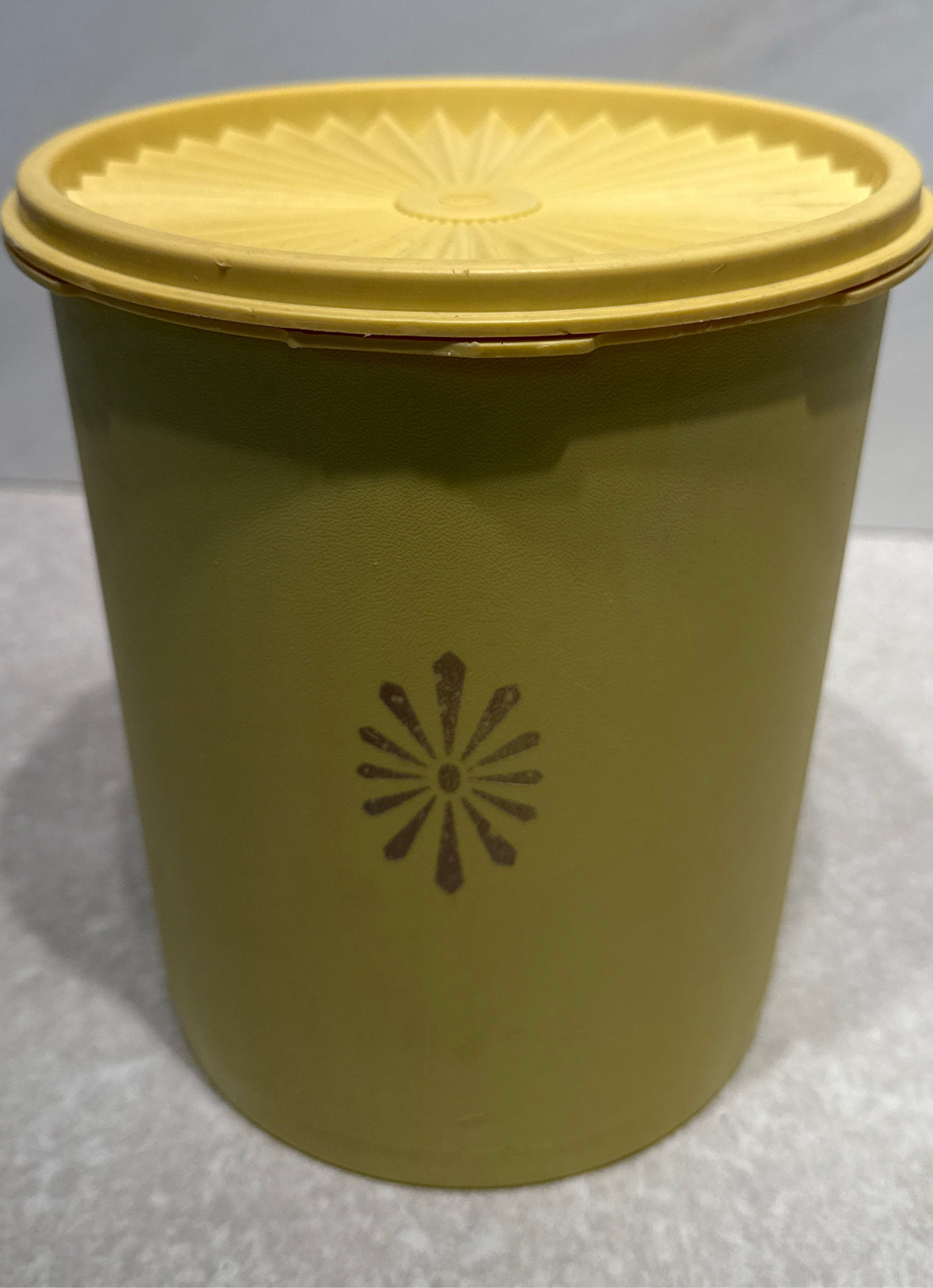 Covered Tupperware Canister