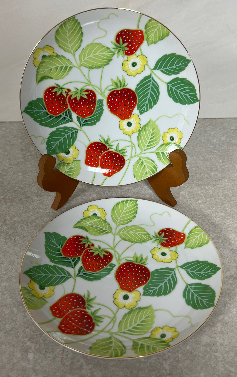 Set of 2 Strawberry Plates