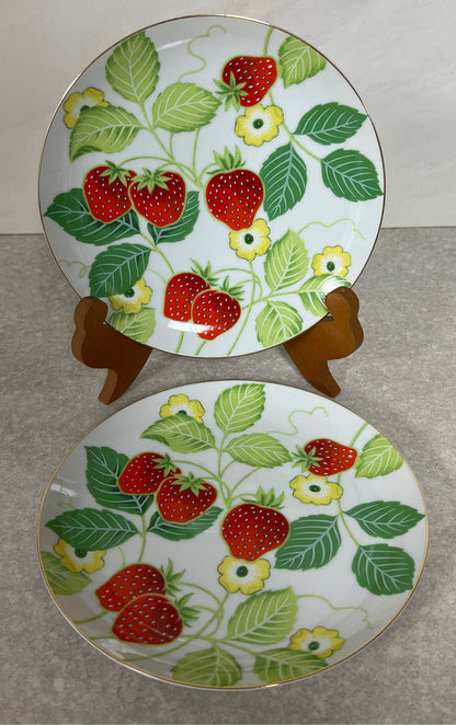 Set of 2 Strawberry Plates