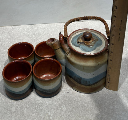Teapot and 4 Cups