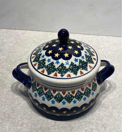 Polish Pottery Covered Bowl