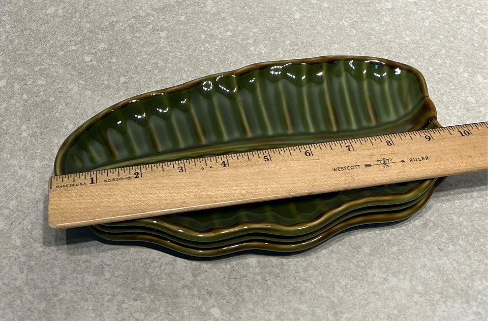 Set of 3 Pottery Barn Leaf Plates
