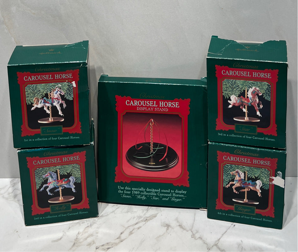 Hallmark Carousel Horse Set