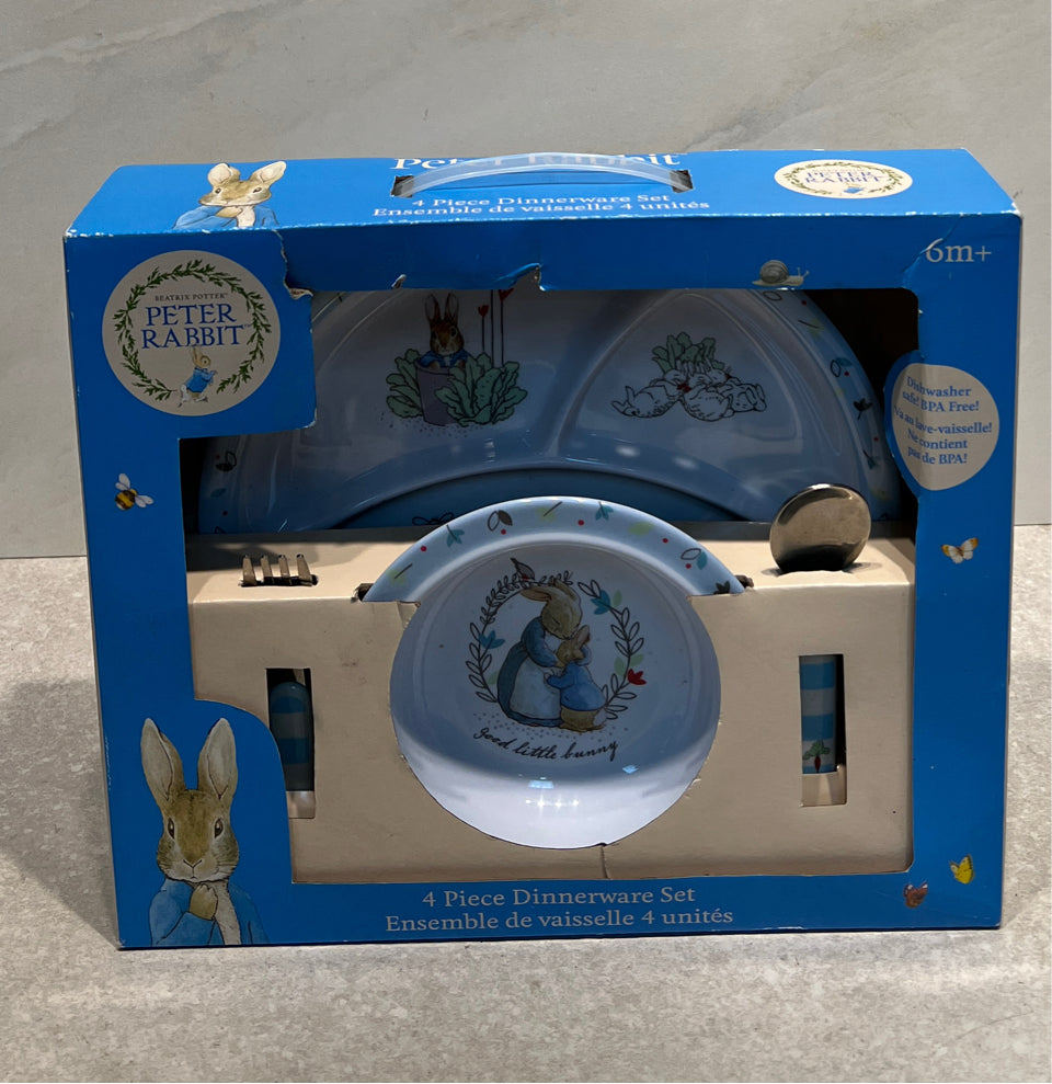 Peter Rabbit 4-Piece Dinnerware Set