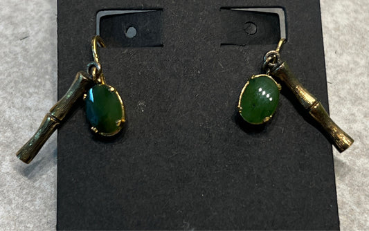 Wells Sterling Jade Earrings