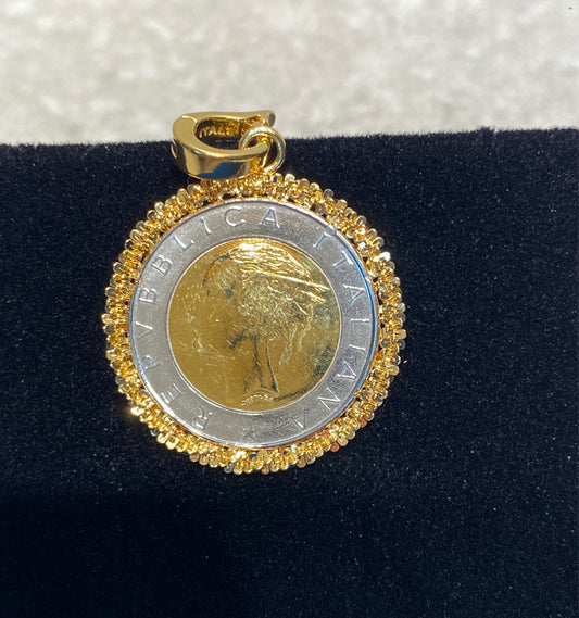 Bellezza Italy Coin Pendant