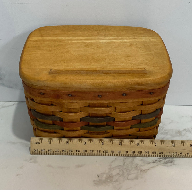 Covered Longaberger Basket as-found