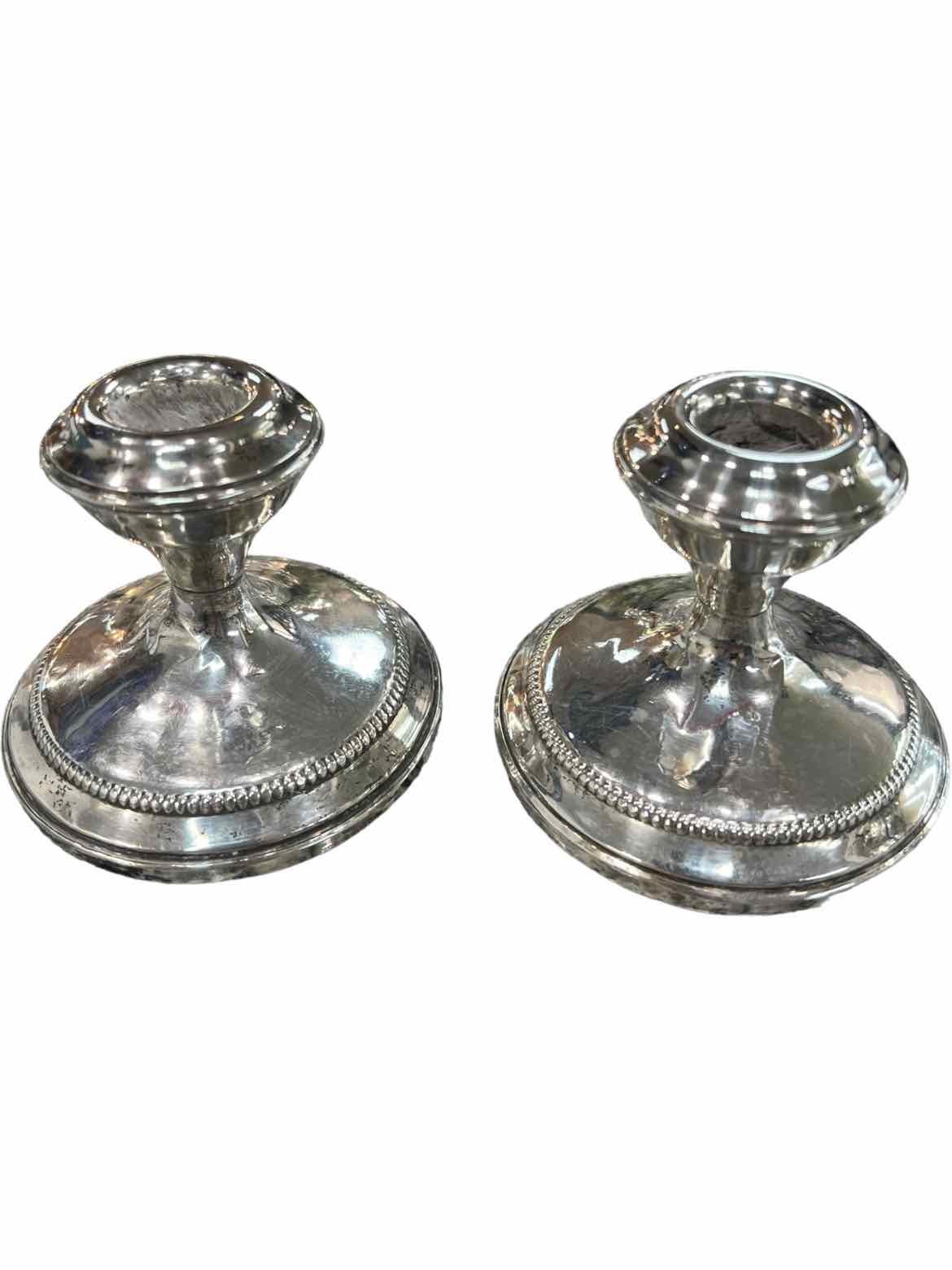 Pair of Sterling Candleholders