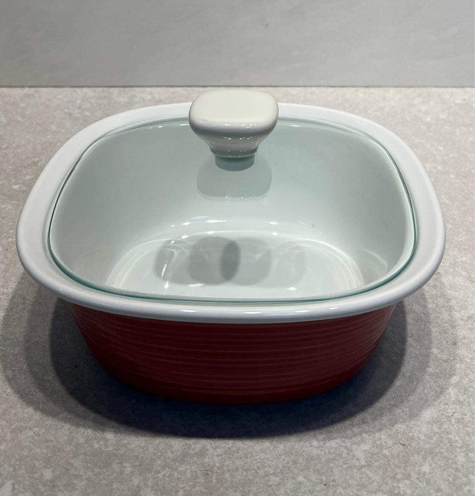 Covered Corning Ware Dish