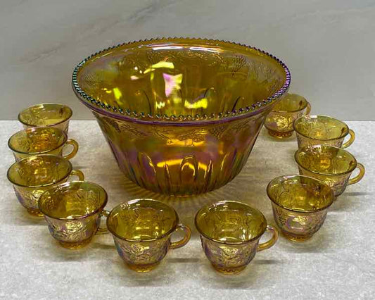 Indiana Glass Punch Bowl Set