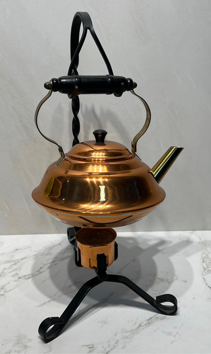 Copper Teapot With Warming Stand
