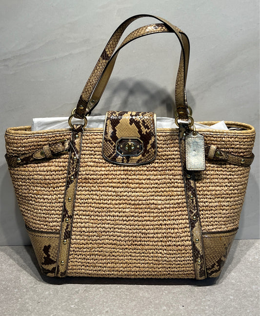 Coach Straw Tote Bag
