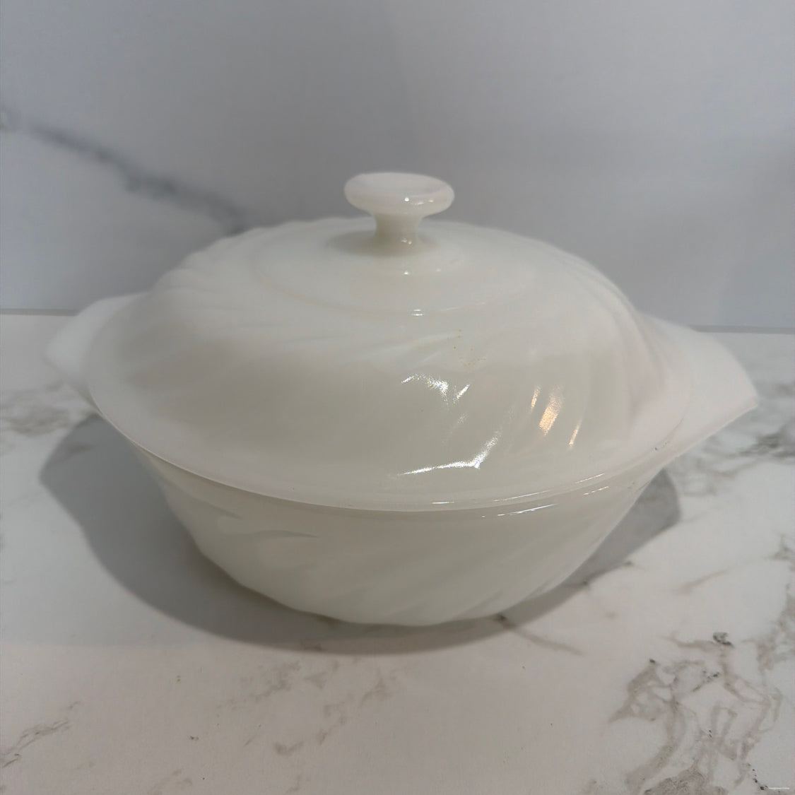 Fire King Covered Bowl