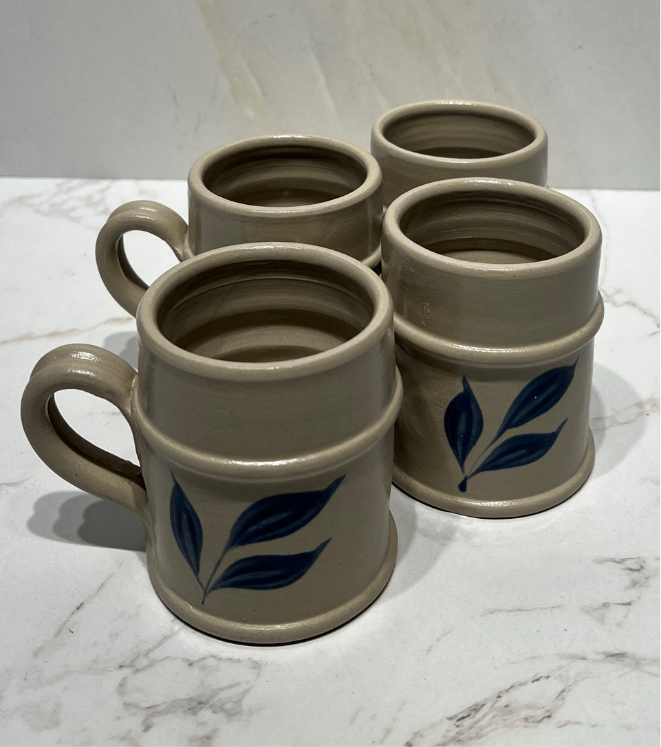 Set of 4 Williamsburg Pottery Mugs
