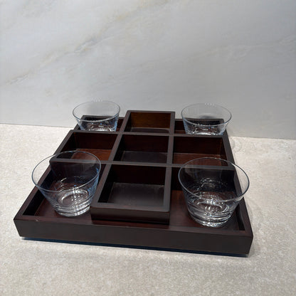 Tray with 4 Glasses
