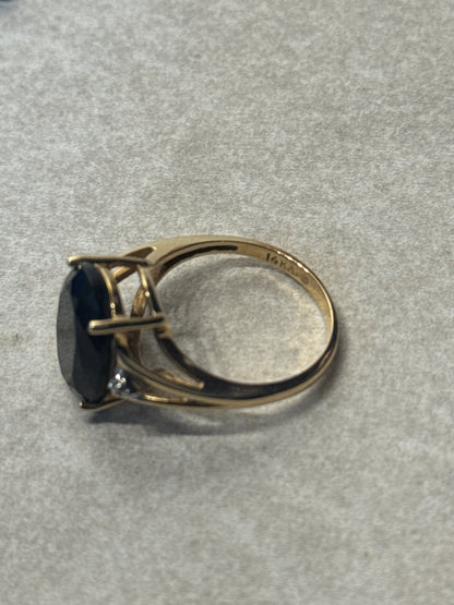 14K Gold Diamond Ring Sz 6.5