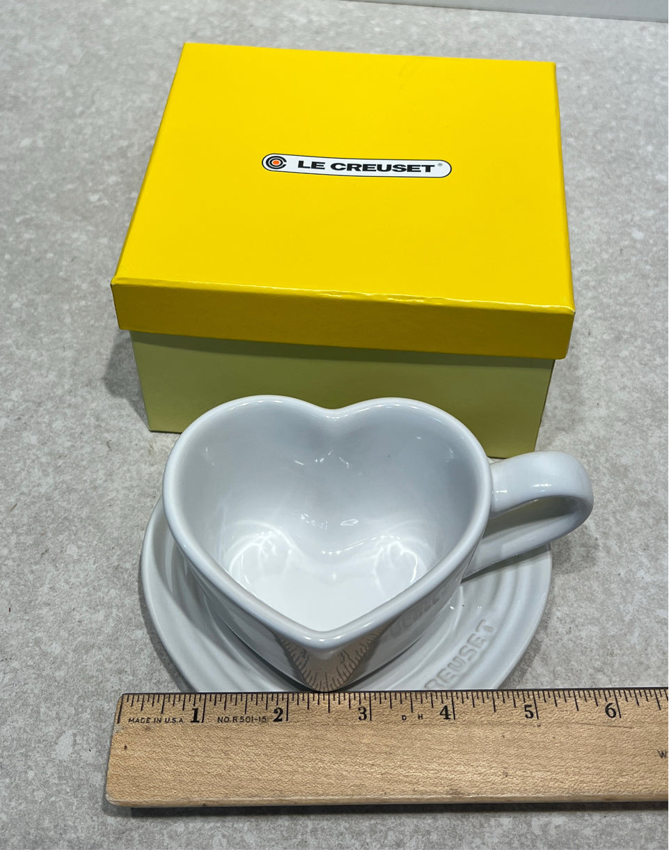 Le Creuset Heart Mug With Underplate