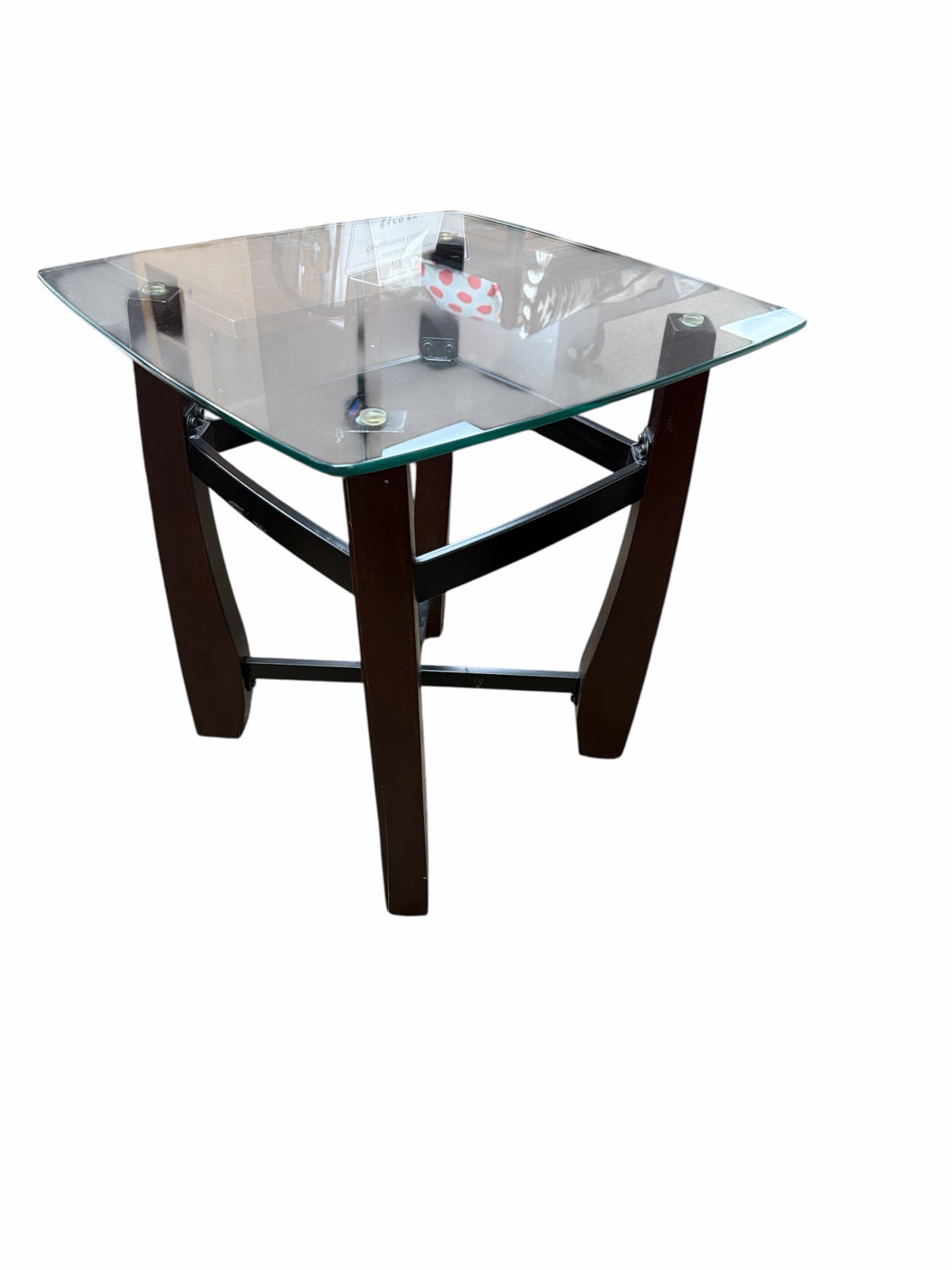 Glass Top End Table