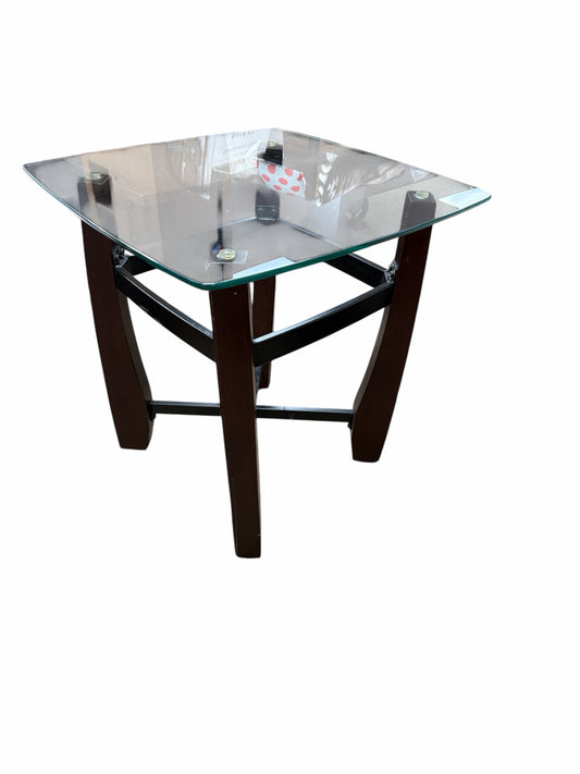 Glass Top End Table