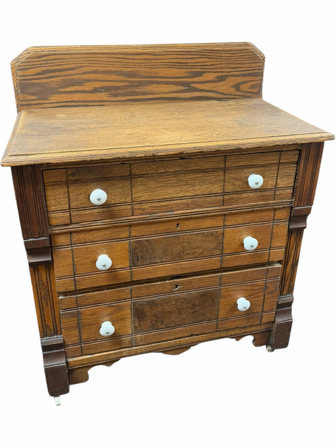 Oak 3-Drawer Chest