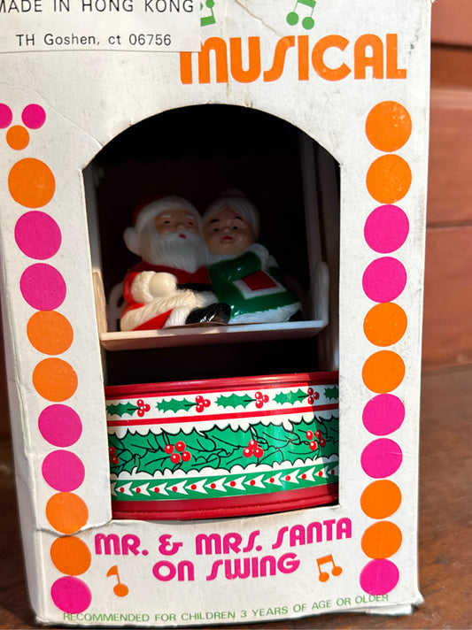 Vintage Santa On Swing