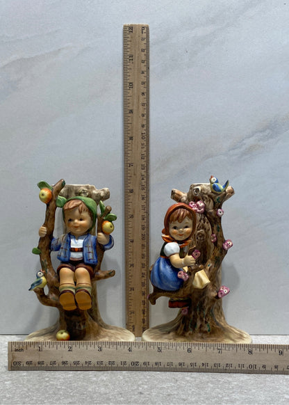 Pair of Hummel Candleholders (676 (as is) + 677)
