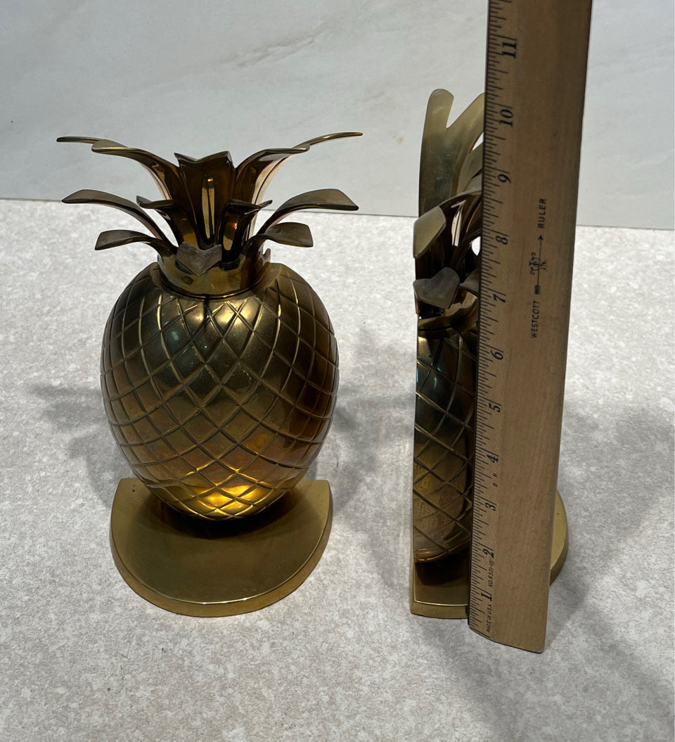 Set of 2 Brass Bookends