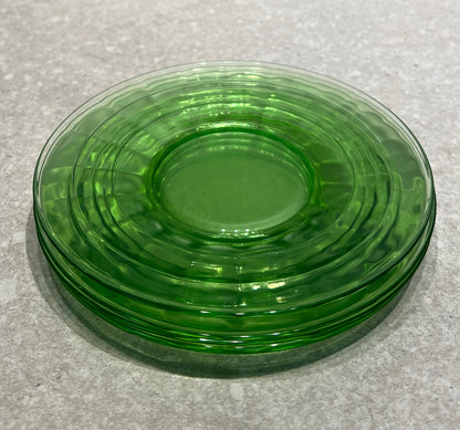Set of 4 Green Uranium Plates