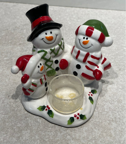 Snowman Candle Holder