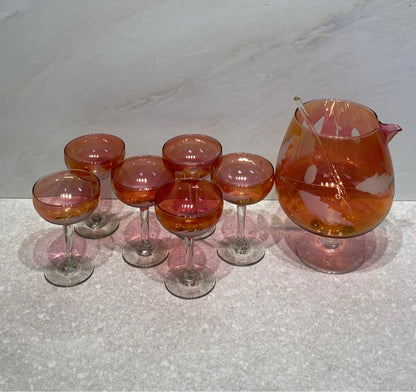 Pitcher and 6 Glasses