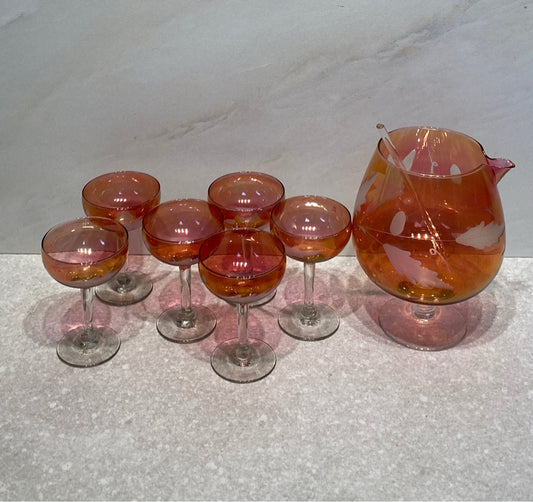 Pitcher and 6 Glasses