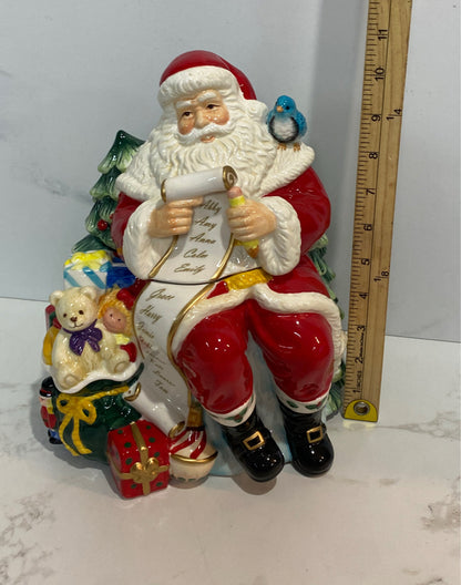 ChrWaterford Holiday Herilooms Sata Claus Cookie Jar