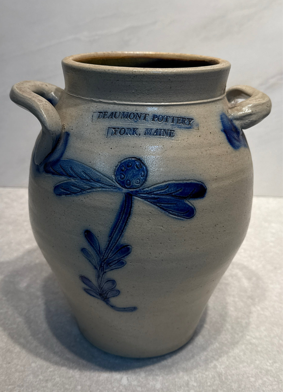 Beaumont Pottery Handled Crock