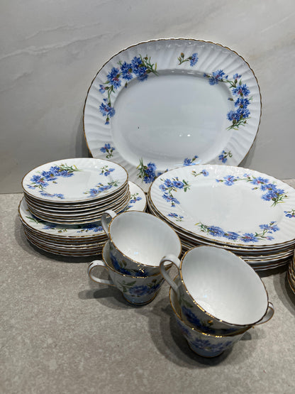 Royal Adderley Cornflower Dinnerware Set