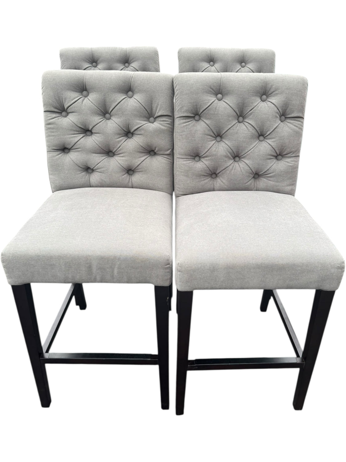 Set of 4 Gray Stools