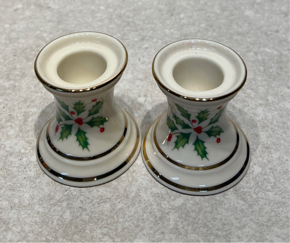 Set of 2 Lenox Candle Holders