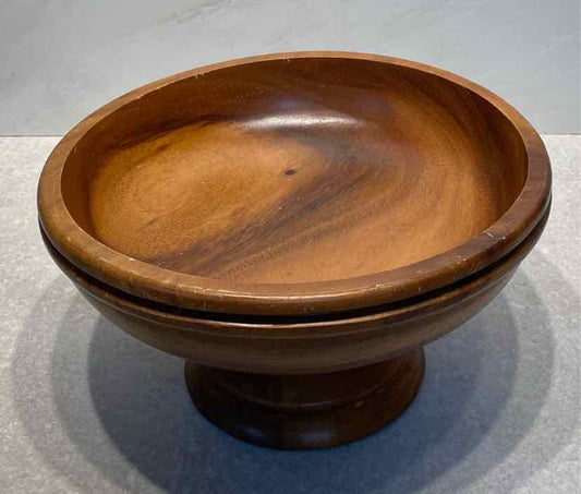 Wooded Footed Bowl