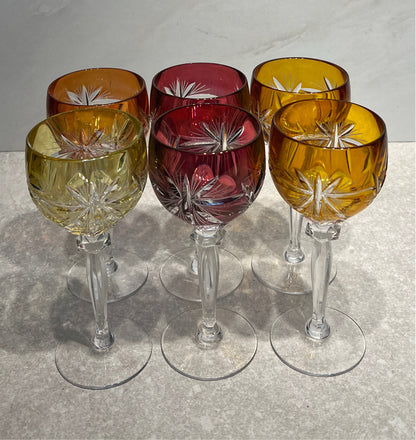 Set of 6 Cut to Clear Glasses