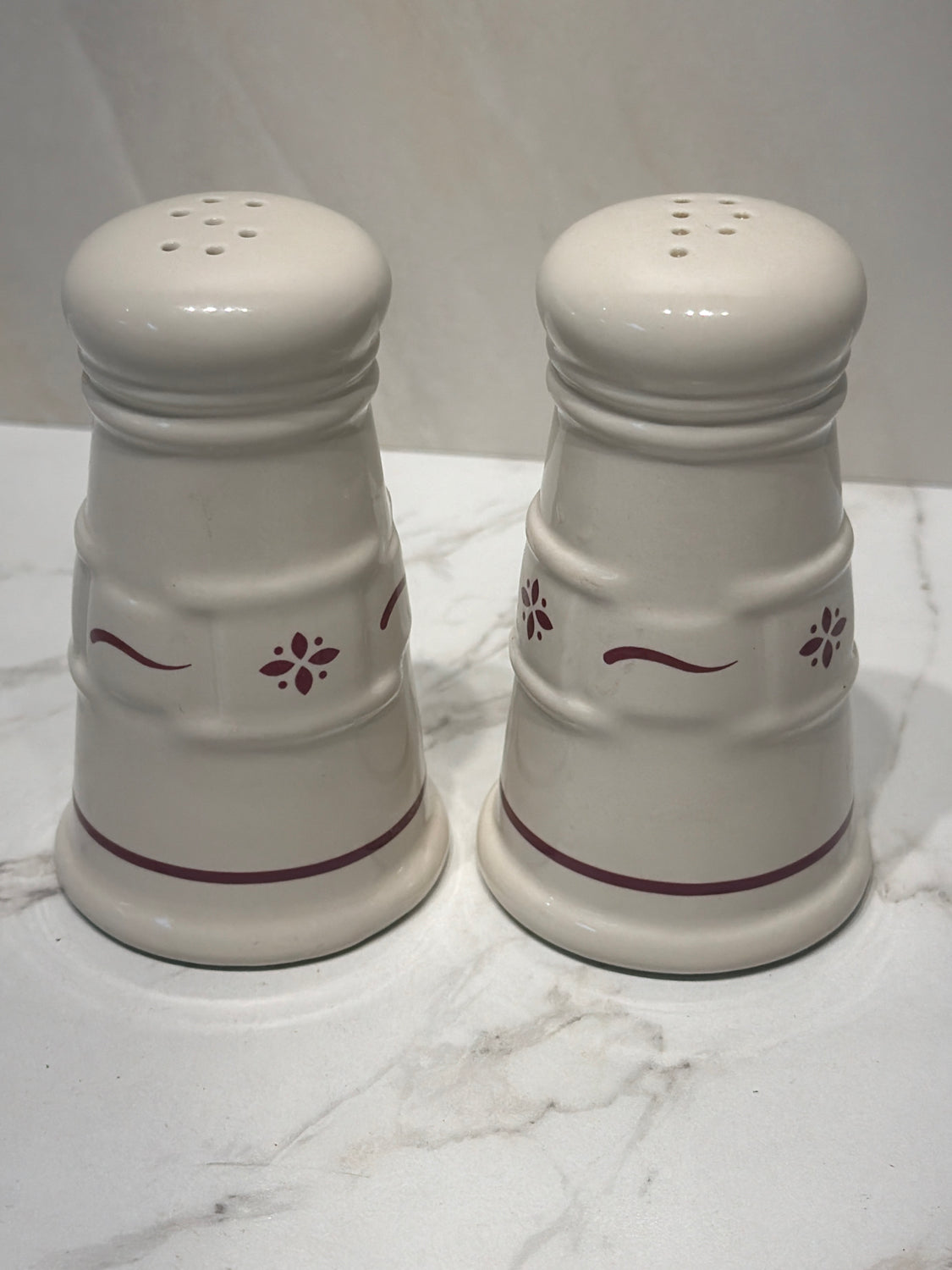 Longaberger Salt And Pepper Shakers